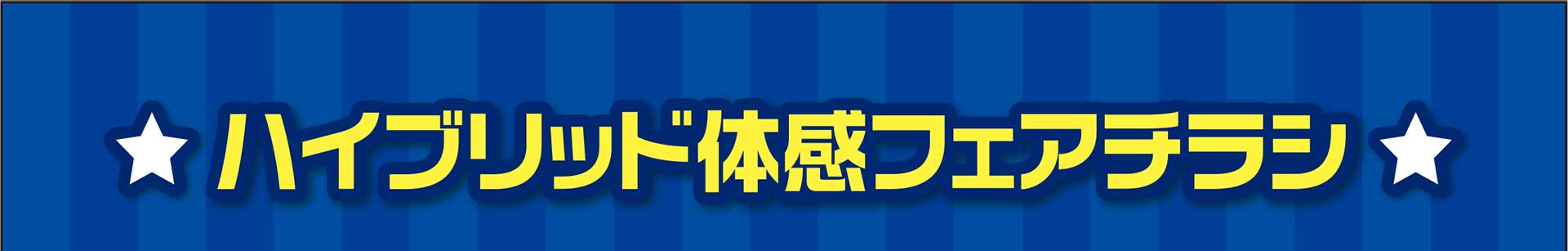ハイブリッドフェア体感フェアチラシ