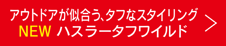 アウトドアが似合う、タフなスタイリング NEW ハスラータフワイルド